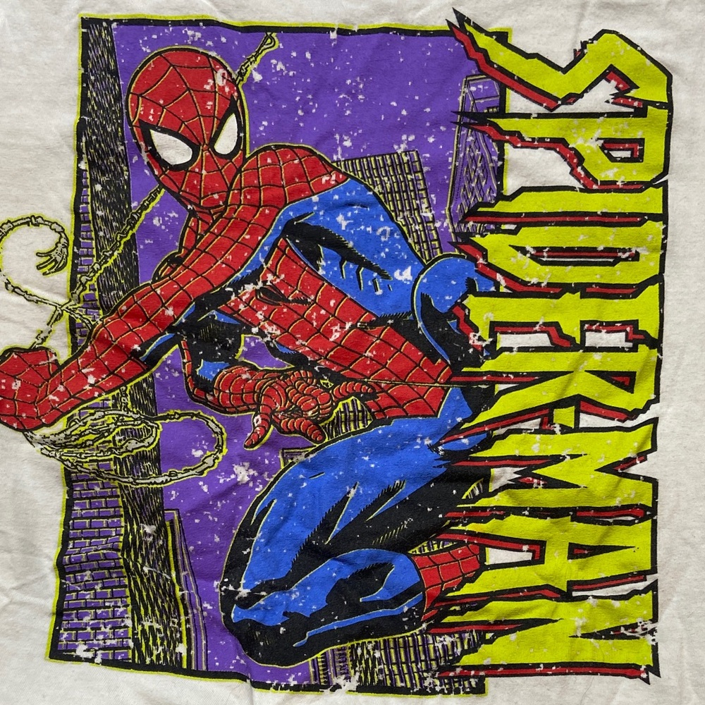 Marvel Spider-Man White Spider-Man Short Sleeve Tee